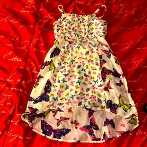 Girls white butterfly size medium dress